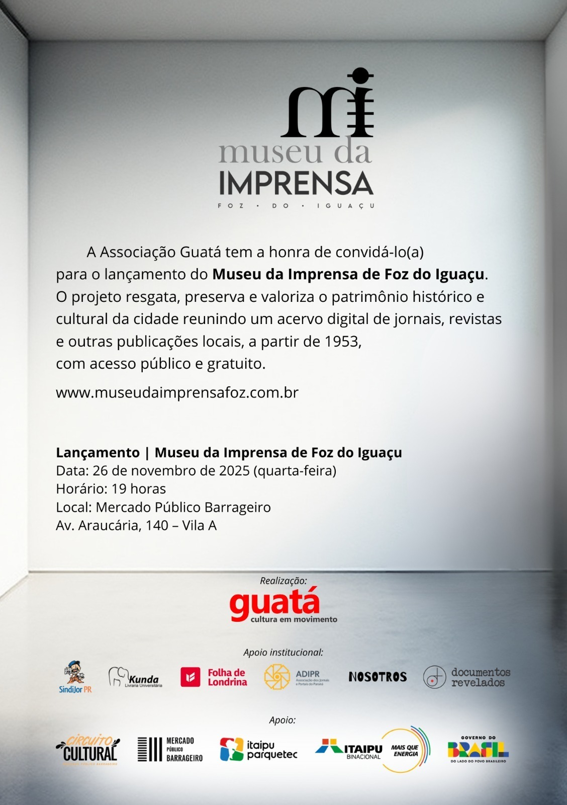 Lanzamiento del Museo de la Prensa de Foz do Iguaçu: Un homenaje al patrimonio histórico y cultural Lanzamiento del Museo de la Prensa de Foz do Iguaçu: Un homenaje al patrimonio histórico y cultural