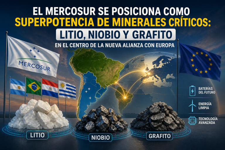 El Mercosur se posiciona como superpotencia de minerales críticos: litio, niobio y grafito en el centro de la nueva alianza con Europa