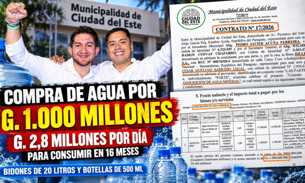 Agua mineral de oro: El pueblo pagará 109 bidones de 20 litros y 946 botellitas de 500 ml al día que tomará Mujica