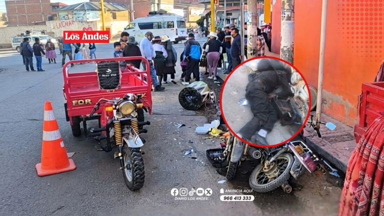 Choque entre moto y motocarga deja un fallecido y un herido en Ilave