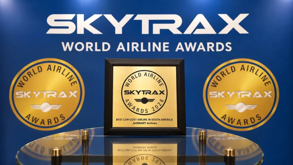 Colombia — JetSMART repite como la mejor aerolínea de bajo costo de Sudamérica, según SKYTRAX