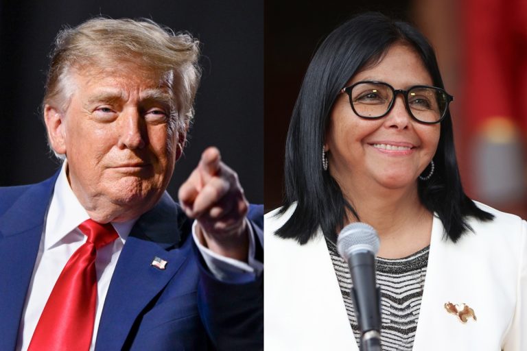 Donald Trump y Delcy Rodríguez se reunieron por primera vez en Nueva York a puerta cerrada