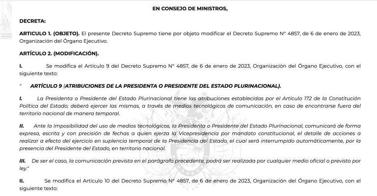 Falso: El presidente del Senado no asume el mando de Bolivia por los viajes de Paz y Lara