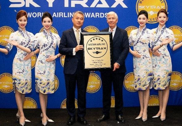 Hainan Airlines conserva la calificación de 5 estrellas e los Skytrax 2026
