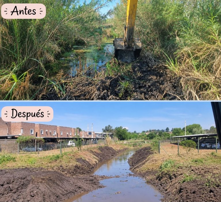 Intendencia avanza con la limpieza y canalización de arroyos y cañadas para mejorar el drenaje
