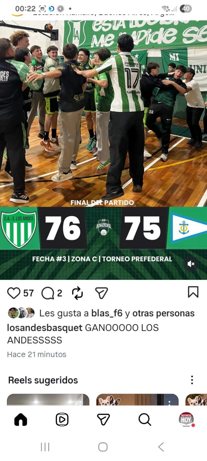 Los Andes ganó sobre la chicharra y Defensores no pudo en Junín