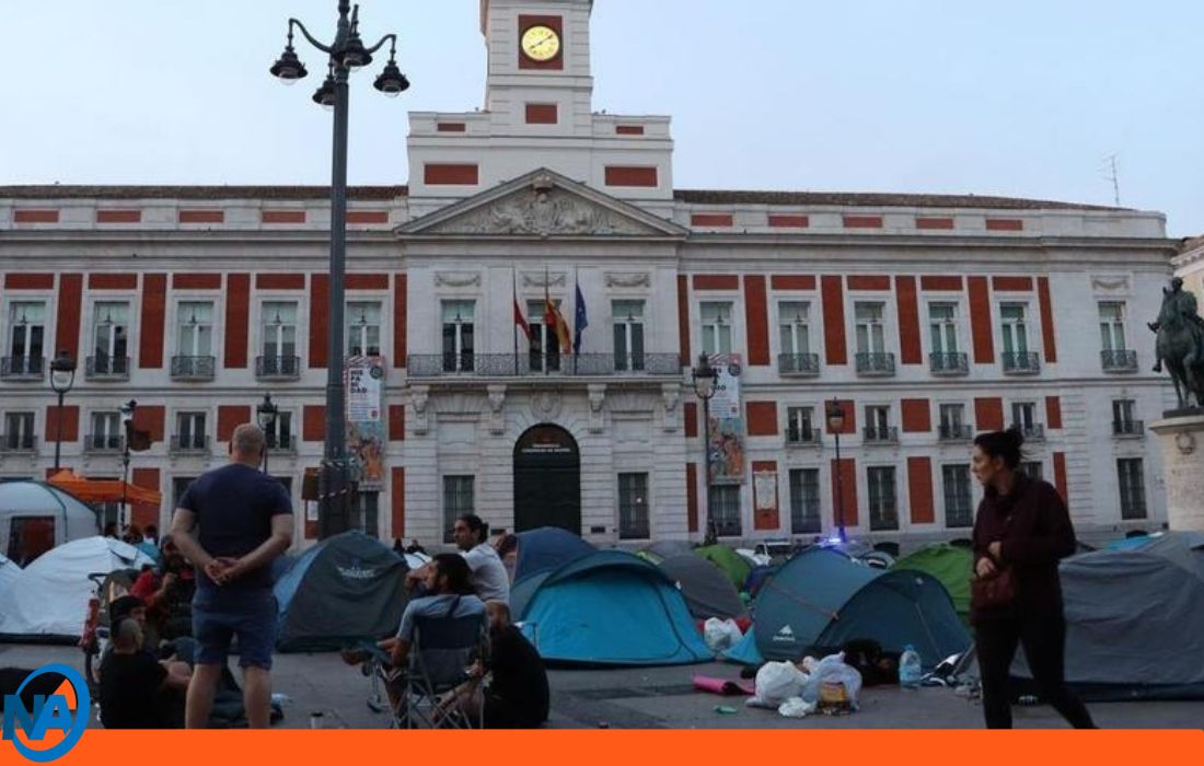 Protestas en España: Acampadas y marchas por la vivienda se extiende Protestas en España: Acampadas y marchas por la vivienda se extiende