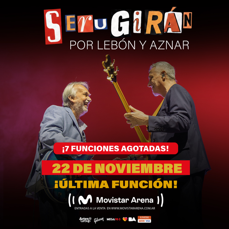 Serú Girán por David Lebón y Pedro Aznar suma un octavo y último show en Buenos Aires