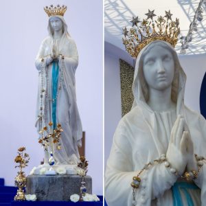 Tres rosas de oro y una corona única: La reina de Lourdes se viste de gala para la visita del Papa León