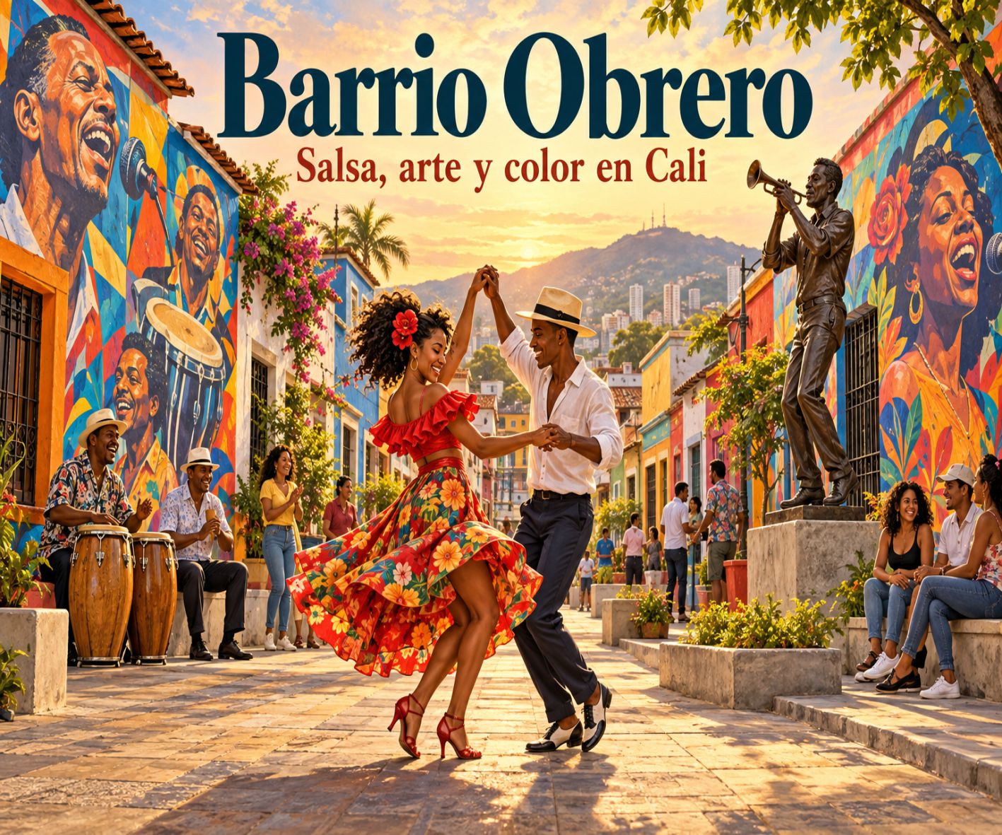 BARRIO OBRERO SE LLENA DE SALSA Y COLOR: ARTE QUE CELEBRA LA IDENTIDAD CALEÑA.